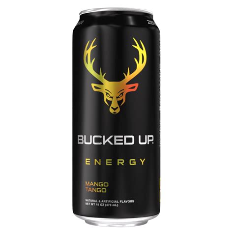 Bucked Up Energy Drink, Mango Tango, 300mg Caffeine, 16 fl oz, 1 Can ...