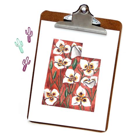 Utah Sego Lily Print - Sketchy Notions