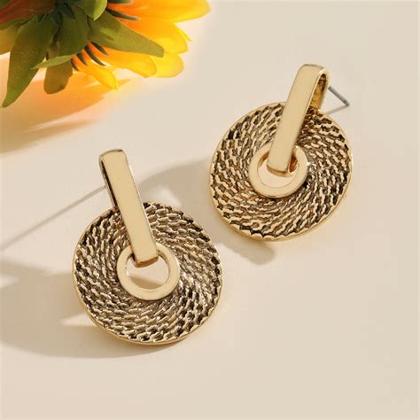 Demure Round Gold Earring | Salty – Salty Accessories