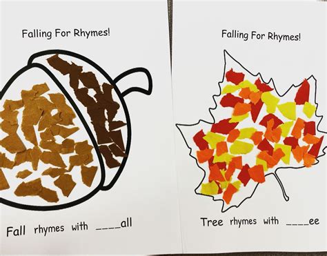 Fall Rhyming Craft Freebie! | Rhymes, Blend words, Craftivity