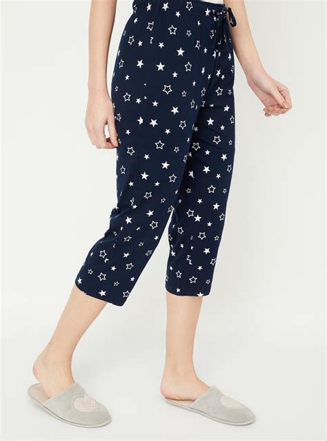 Buy Women Star Printed Knit Capris Online at just Rs. 449.0 ...