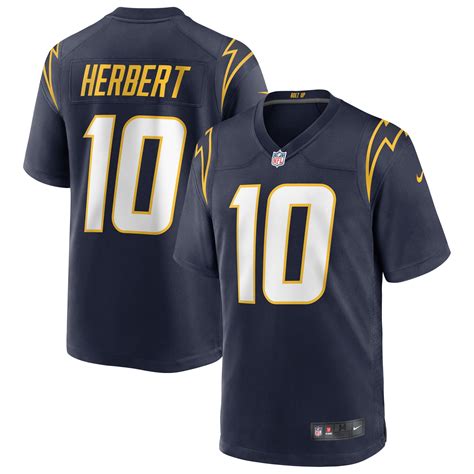 Men's Nike Justin Herbert Navy Los Angeles Chargers Alternate Game ...