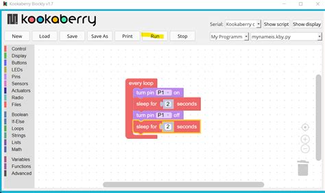 Blinking an LED Using Blockly 的图像结果