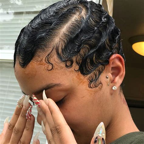 finger waves are so cute 🤩 (dm for cheap promos) | Finger waves short ...