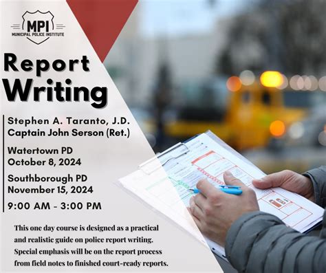 Image result for Police Report Writing Training