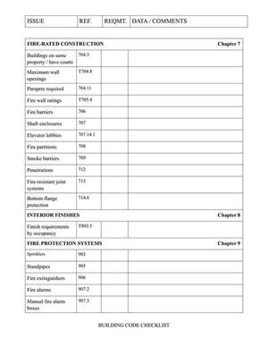 Building Code Checklist 的图像结果