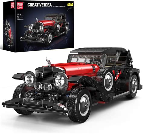 Amazon.com: Mould King 10114 Classic Cars Building Kits, MOC Vintage Car Model Building Blocks ...