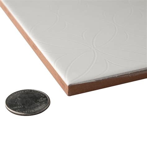 Affinity Tile (Sample) Unity Deco White 8-in x 8-in Multi-finish ...