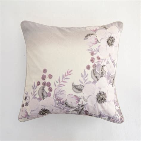 Buy Mandarin Beaded Embellished Cushion Cover - 40 cm x 40 cm from Home ...