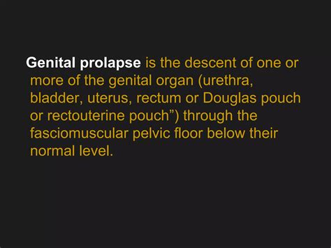 Genital prolapse by daniel rawand | PPT