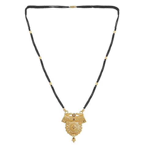 Buy Mansiyaorange Long Black Beads One Gram Gold Multi Colour ...