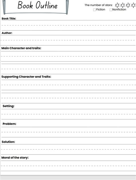 Book Outline Template