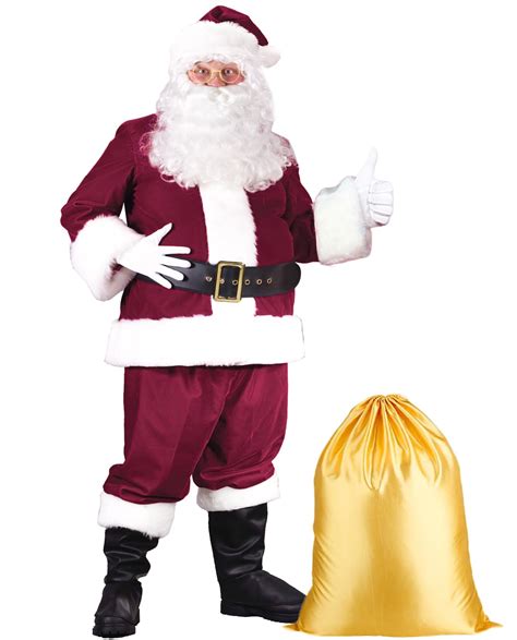Ruimeier 11pcs Santa Claus Costume for Men Adults Deluxe Santa Costume ...