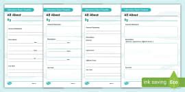 Animal Information Report Template | Science | F-2