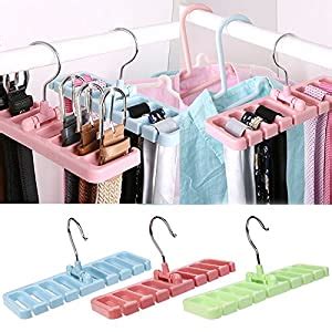 GOOSEBERRY® Space Saving Belt Hanger,Scarf Hanger, Tie Hanger, Rotating ...