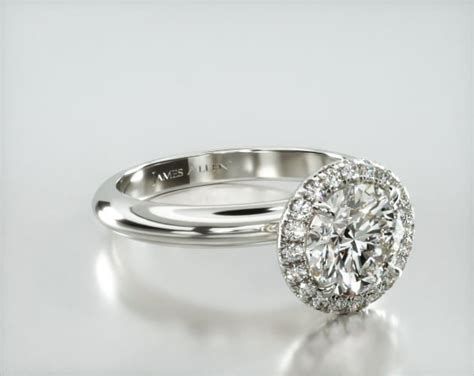 Knife Edge Solitaire Engagement Ring Embellished With a Single Row Pavé ...