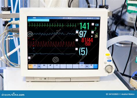 Patients Monitor in Intensive Care Unit Stock Image - Image of heartbeat, equipment: 34165865