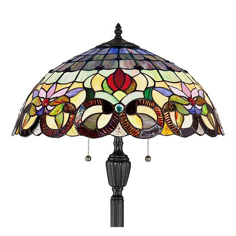 Quoizel Lyric Vintage Bronze Tiffany-Style Floor Lamp - #43G01 | Lamps Plus