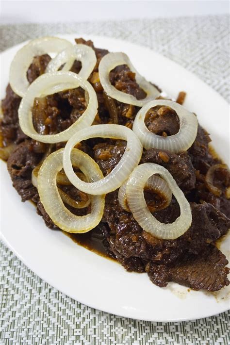 Filipino Beef Steak Recipe (Bistek Tagalog) - Pinoy Family Recipes