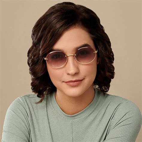 Shop online for Golden Black Rimless Round Vincent Chase The Metal Edit ...