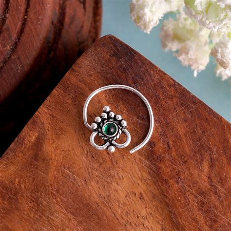 Nose Pin Oxidized Silver | Unique and Stylish Nose Jewelry with an ...