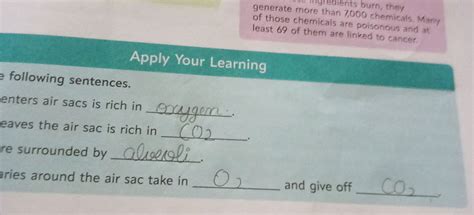 Apply Your Learning Fill in the following | StudyX