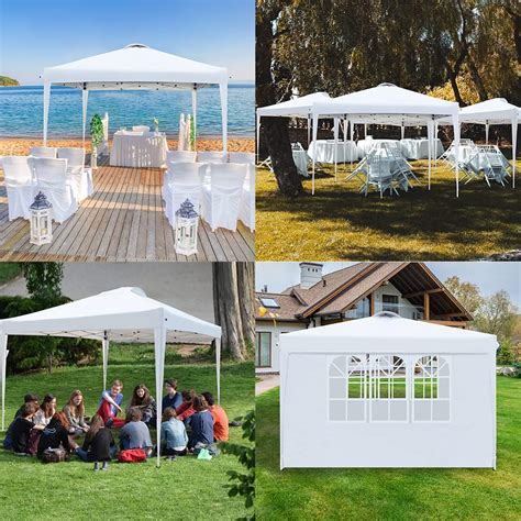 Buy Heavy Duty Pop Up Canopy 10' x 10' Instant Outdoor Tent with 3 ...