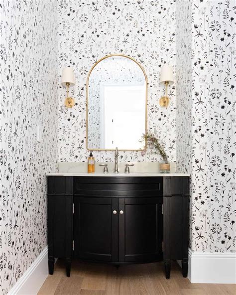 Neutral Wallpaper Powder Room at Hayley Stokes blog