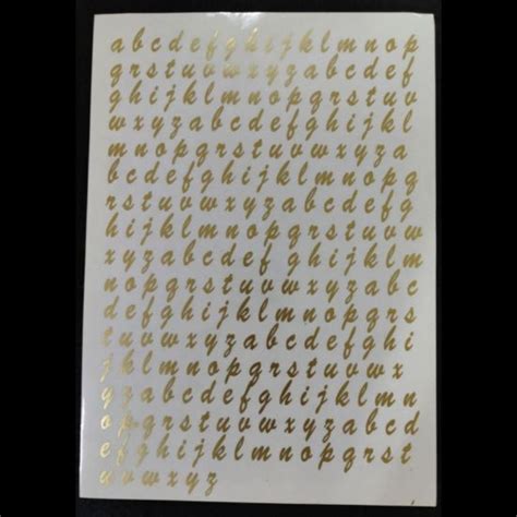 Arteria. Golden Stickers A4- Letters Lower Case