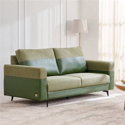 Buy Andes Fabric 3-Seater Sofa - Green from Home Centre at just INR 37498.0