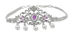Buy Traditional Silver Bajubandh Armlet with Multicolour Enamel Work at ...