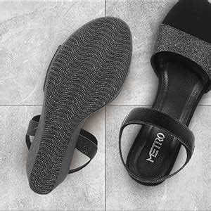 Metro Women Black Wedge Heel Fashion Sandal UK/3 EU/36 (34-95) : Amazon ...
