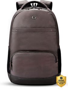 Gear VINTAGE2 ANTI THEFT FAUX LEATHER 28 L Laptop Backpack BROWN-BLACK ...