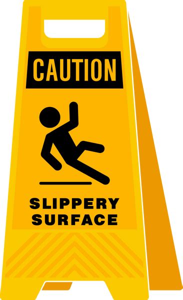 Caution Slippery Surface Yellow PVC A-Frame Sign Stand | Western Safety Sign