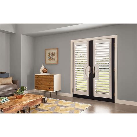 LEVOLOR Custom French Door Horizontal Polyresin Shutters HVB1 at Lowes.com