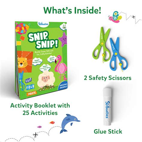 Skillmatics Snip Snip Amazing Animals Activity Book | Ages 3-7, 25 ...
