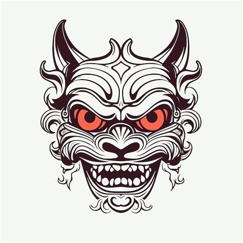 Fox demon mask | Premium Vector