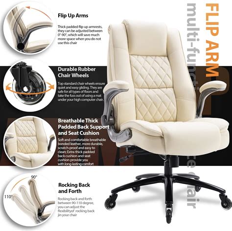 EZAKI High Back Office Chair-Flip-up Arms Executive Australia | Ubuy
