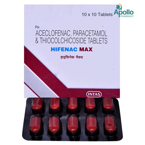Hifenac Max Tablet 10's Price, Uses, Side Effects, Composition - Apollo ...