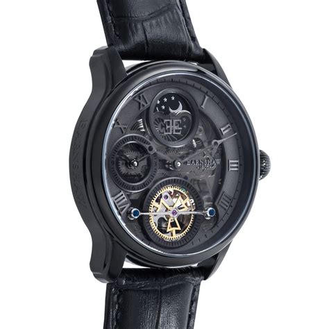 Buy Earnshaw Longitude Shadow Automatic Skeleton Black Round Dial Mens ...