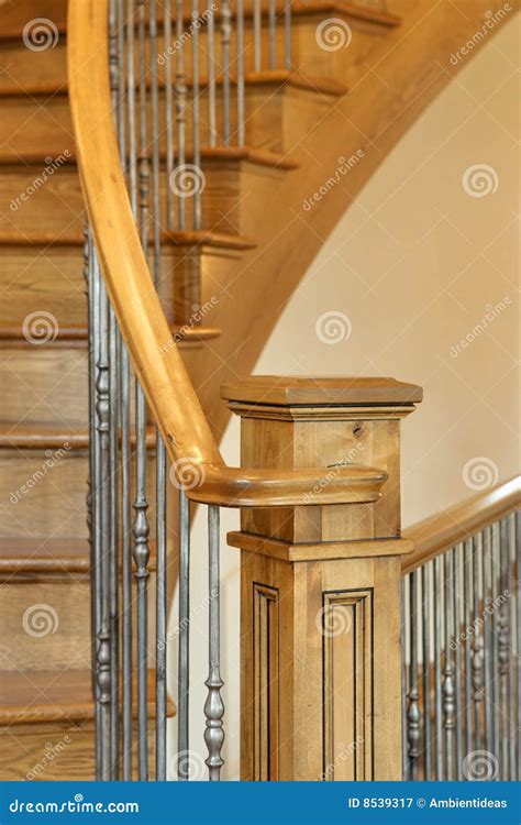 Staircase Banister Close Up Stock Image - Image of steps, rail: 8539317
