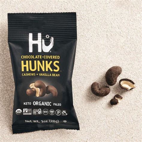 Hu Kitchen Hunks Chocolate Covered Cashews Vanilla Snack at Natura Market