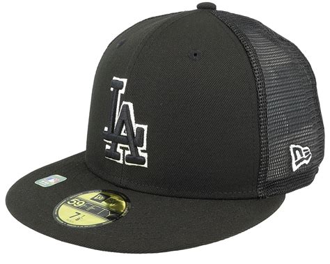 Los Angeles Dodgers 59FIFTY Cw MLB Batting Practise Black Mesh Fitted ...