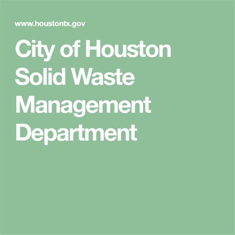 Image result for Houston Solid Waste Management