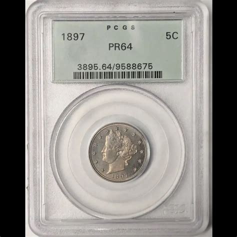 1897-Proof Liberty V Nickel PCGS PR-64 OGH - Morton Grove Coin