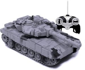 FIDDLERZ Remote Control Army Battle Tank 360 Rotating Turret with Light ...