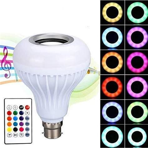 AJ HUB Wireless LED Light Bulb Speaker, Smart Bluetooth Music Bulb with ...