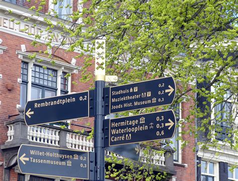 Street Signs in Amsterdam, Netherlands
