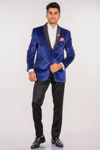 Rent Navy Blue Velvet Suit - Luxurious & Stylish Formalwear | Candidmen
