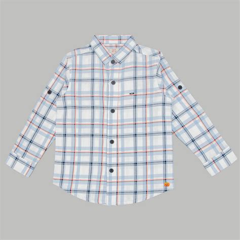 Buy Blue Check Patterns Full Sleeves Shirt for Boys – Mumkins